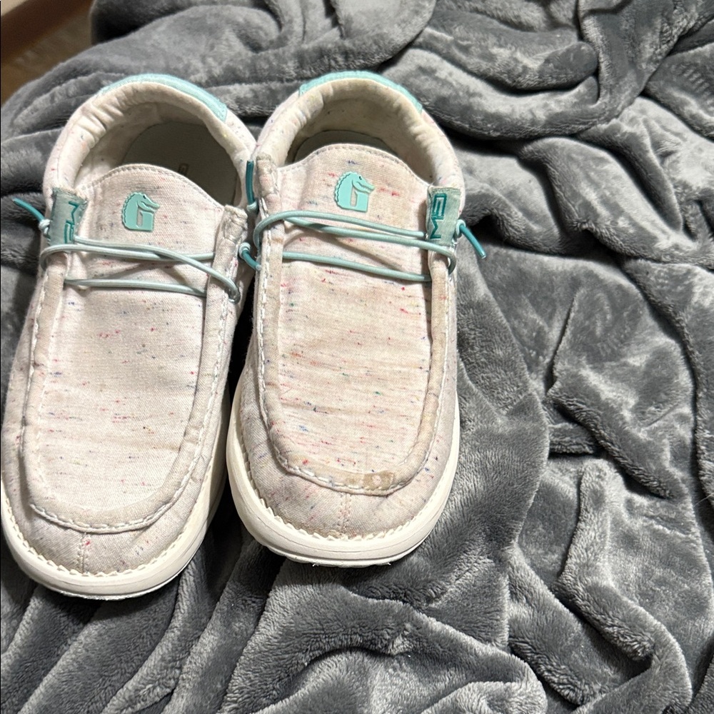 Women's Moccasins with Teal Accents